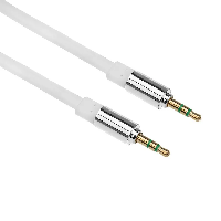 REXANT 3.5Jack-3.5Jack 1 m белый,плоск шнур(18-4004)