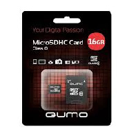 microSD 16Gb UHS-I Class10 Qumo + SD адаптер