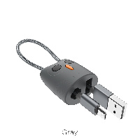 Hoco USB A(m) micro USB B (m) KX2 24 cm сер.(93763)