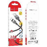 Hoco USB-Type-C X109 силиконовый 3A.2 m.черный
