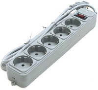 Gembird SPG3-B-6PP  серый 5 розеток 1.8м